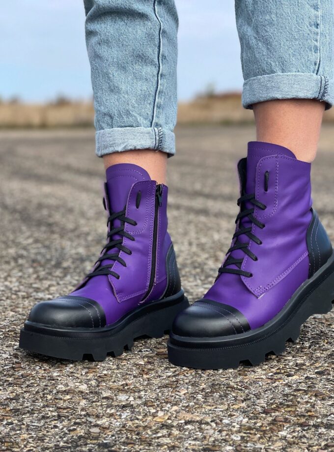 Women Genuine Leather Boots,Purple Genuine leather boots,Extravagant leather boots ,women leather boots,Leather Boots Women,Winter boots
