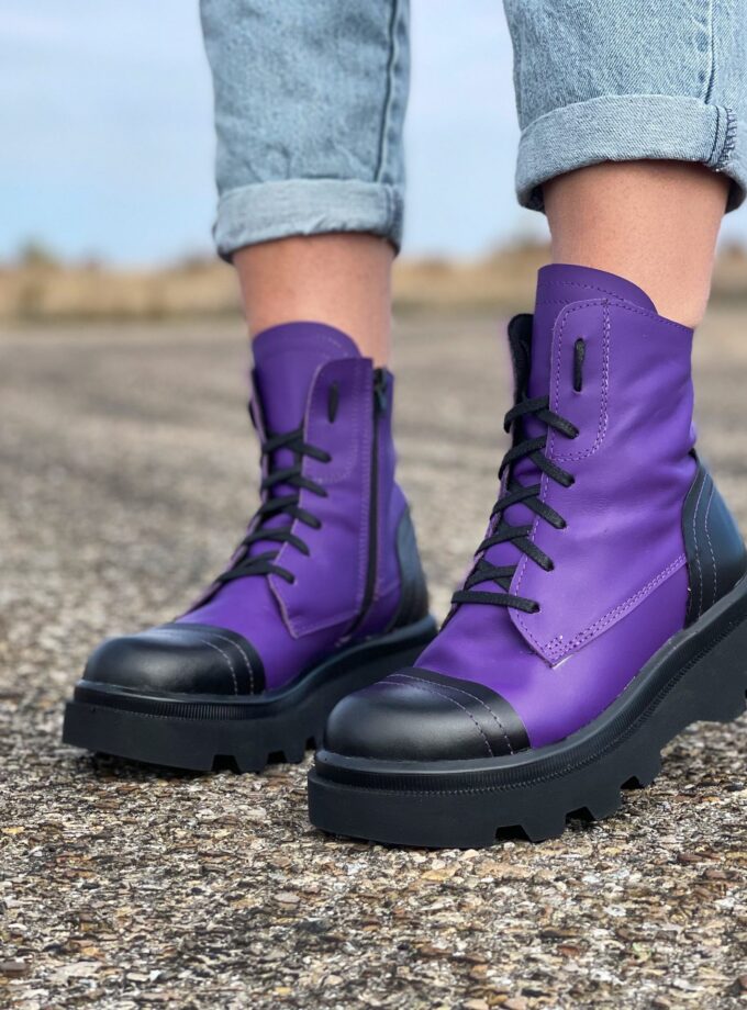 Women Genuine Leather Boots,Purple Genuine leather boots,Extravagant leather boots ,women leather boots,Leather Boots Women,Winter boots
