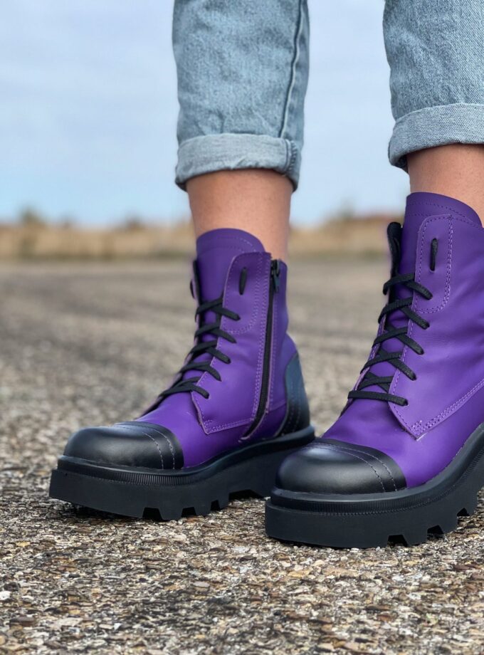 Women Genuine Leather Boots,Purple Genuine leather boots,Extravagant leather boots ,women leather boots,Leather Boots Women,Winter boots