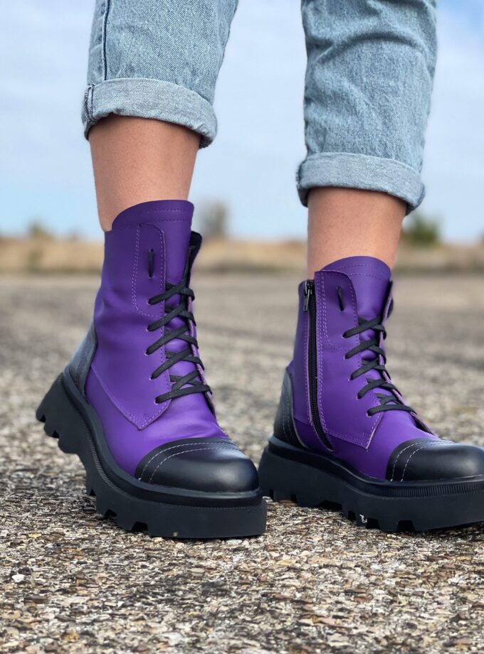 Women Genuine Leather Boots,Purple Genuine leather boots,Extravagant leather boots ,women leather boots,Leather Boots Women,Winter boots