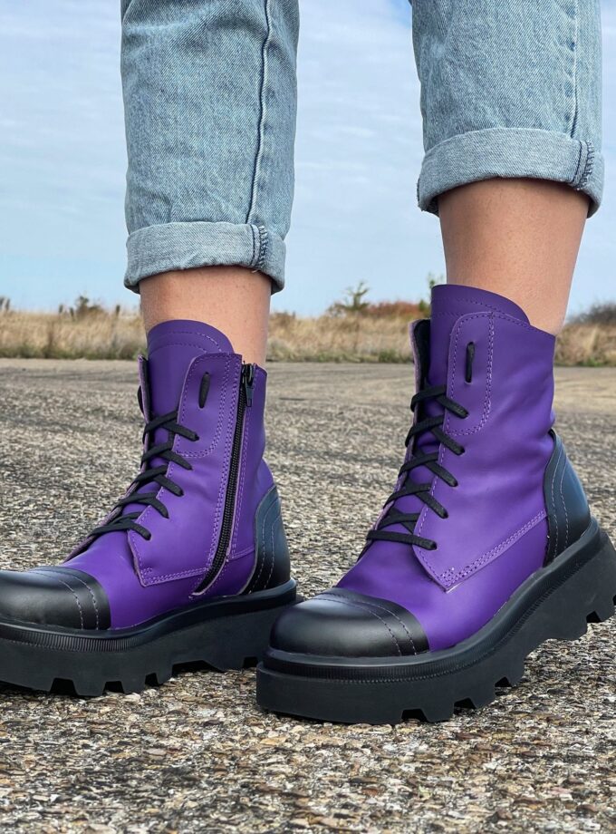 Women Genuine Leather Boots,Purple Genuine leather boots,Extravagant leather boots ,women leather boots,Leather Boots Women,Winter boots