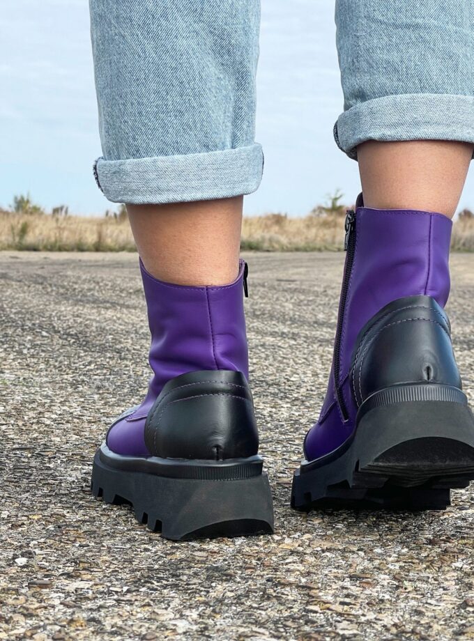 Women Genuine Leather Boots,Purple Genuine leather boots,Extravagant leather boots ,women leather boots,Leather Boots Women,Winter boots