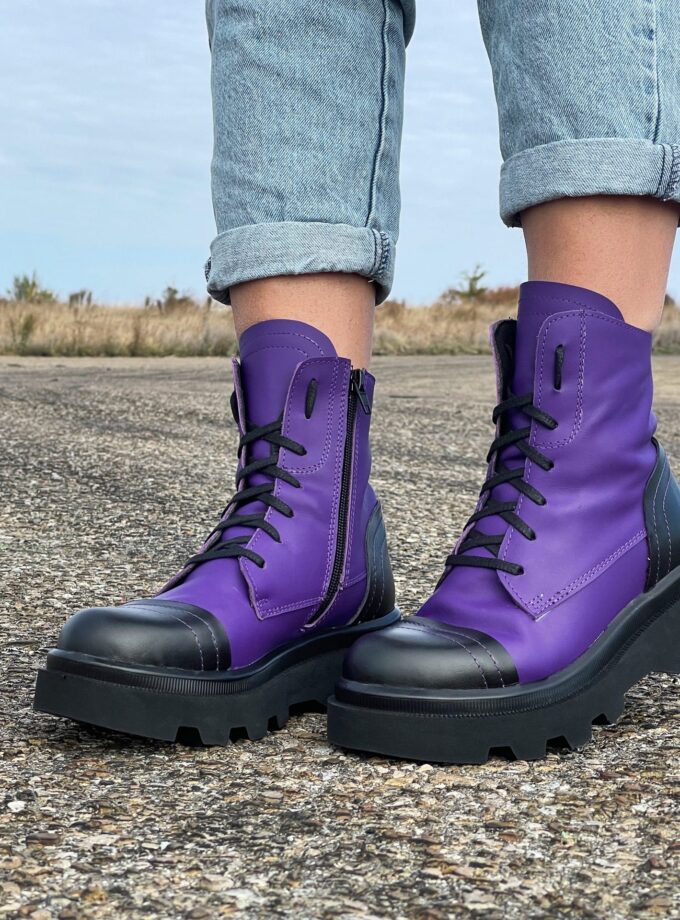 Women Genuine Leather Boots,Purple Genuine leather boots,Extravagant leather boots ,women leather boots,Leather Boots Women,Winter boots