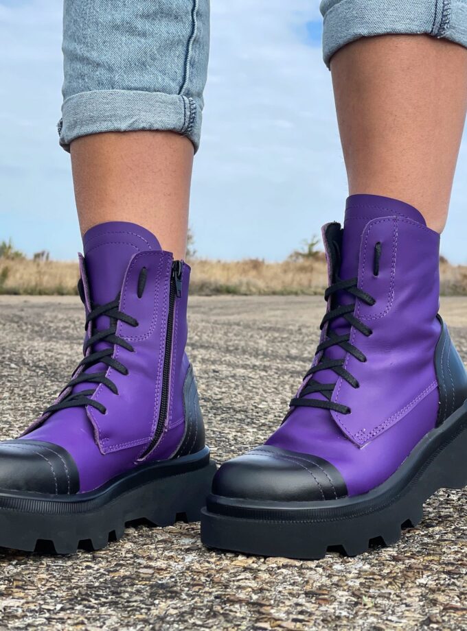 Women Genuine Leather Boots,Purple Genuine leather boots,Extravagant leather boots ,women leather boots,Leather Boots Women,Winter boots