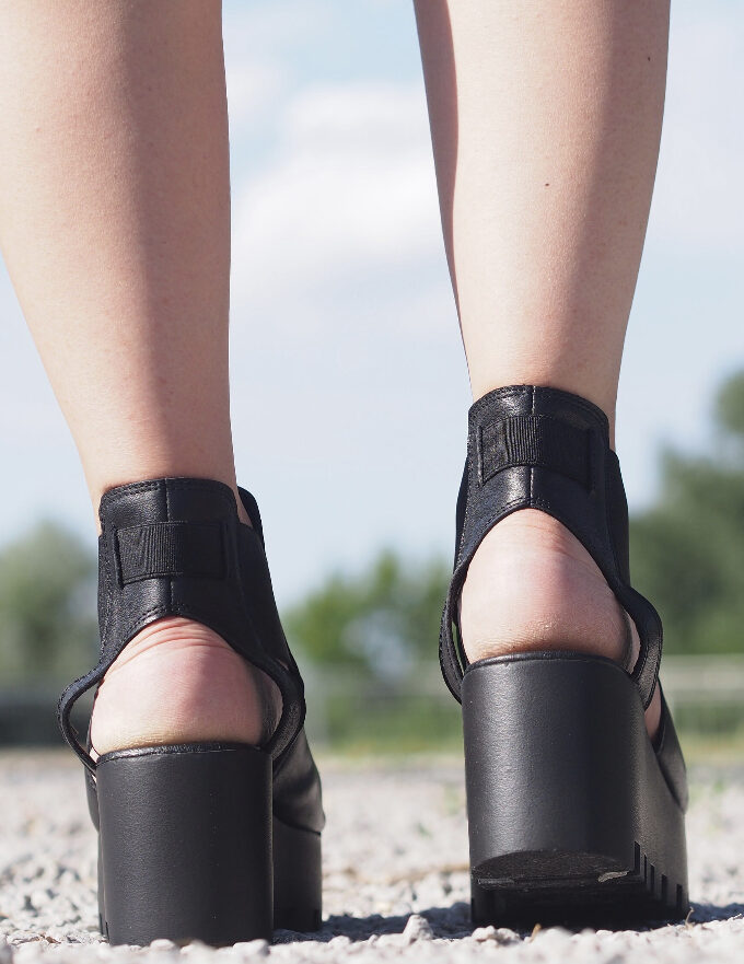 Black genuine leather summer boots/women genuine leather summer boots,leather summer boots,must have wedges