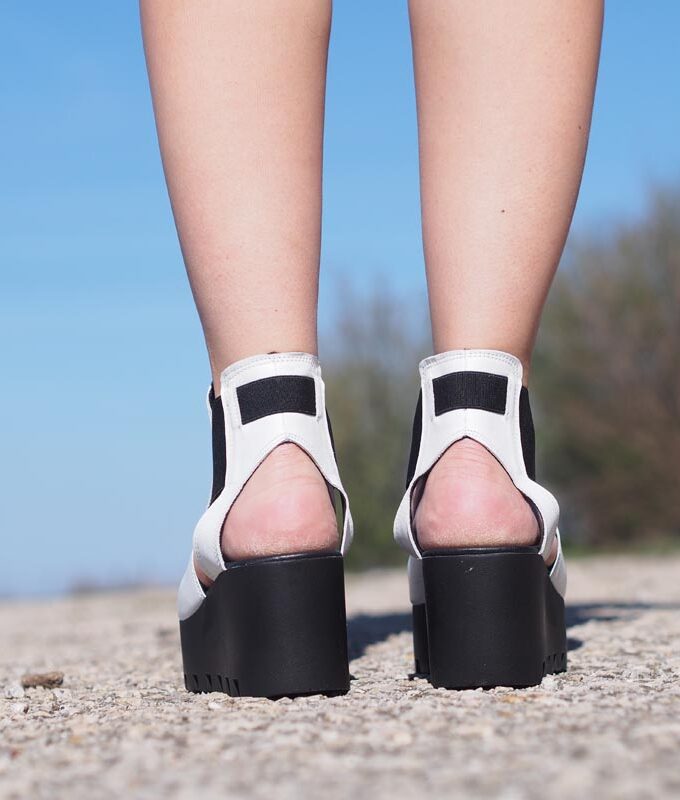 White genuine leather summer boots,summer platform boots,must have summer wedges,Women open toe wedges,leather summer booties