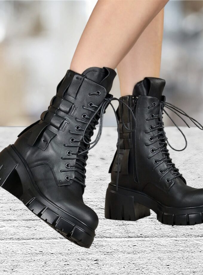 Women's genuine leather boots,Black leather winter boots for women ,Extravagant leather boots ,women leather boots,Leather Boots for Women