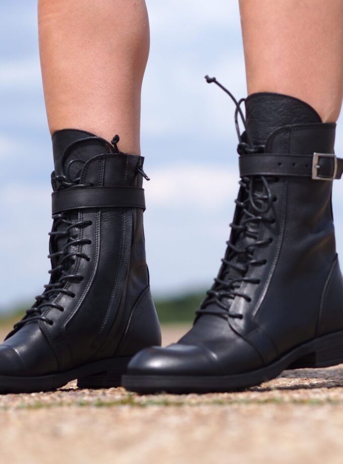 Extravagant Black Genuine Leather Women's Boots,Leather Boots for women,Leather Winter Boots,Women's Leather Ankle Boots,Women leather boots