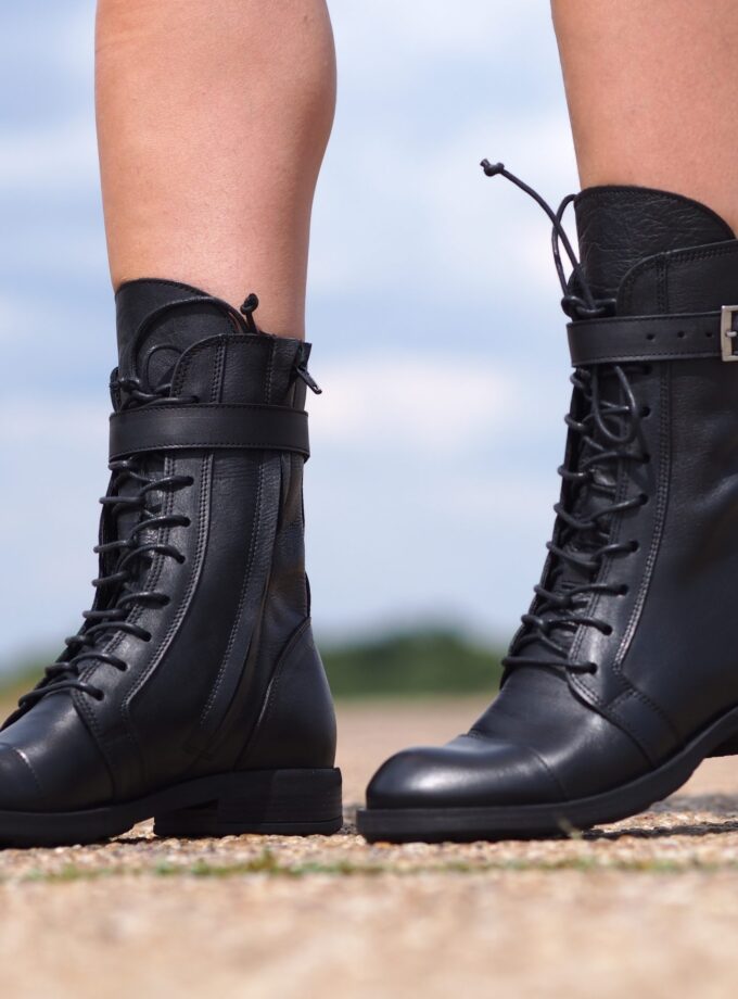 Extravagant Black Genuine Leather Women's Boots,Leather Boots for women,Leather Winter Boots,Women's Leather Ankle Boots,Women leather boots