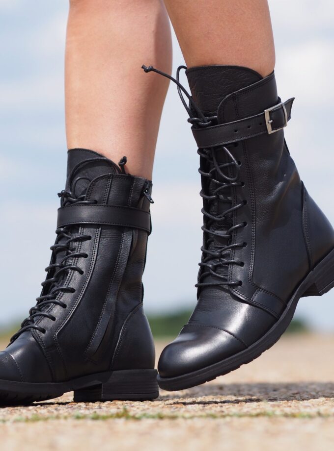 Extravagant Black Genuine Leather Women's Boots,Leather Boots for women,Leather Winter Boots,Women's Leather Ankle Boots,Women leather boots